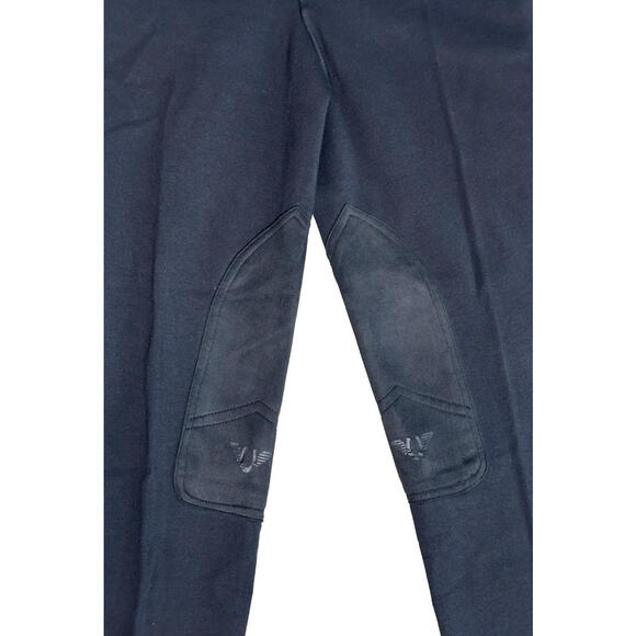 Tuff Rider Lets Ride Womens 38 Pull On Breeches Black Equestrian Knee Patches - Picture 3 of 9